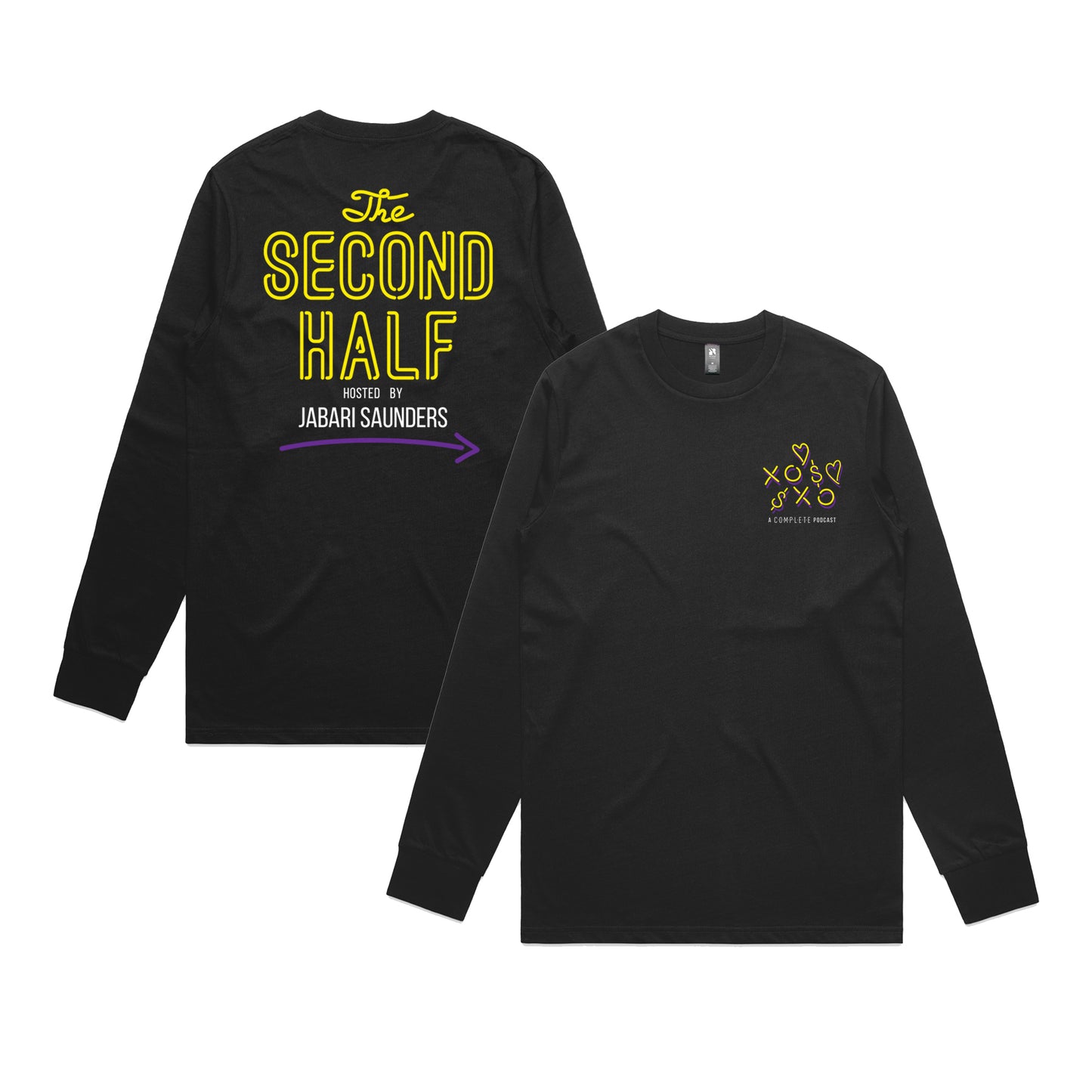 TSH 'Pre-game' Long Sleeve T-Shirt Purple+Gold